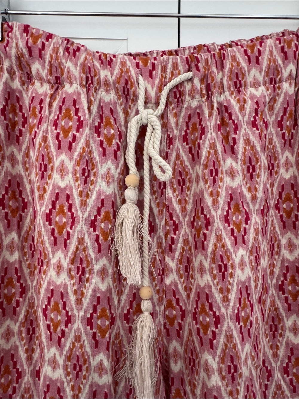 Faherty Pink Multi Wide-Leg Pants - Picture 2 of 5